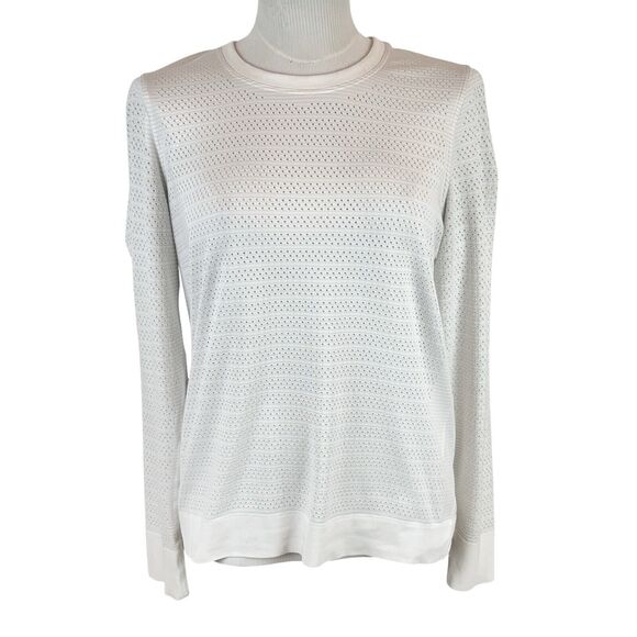 lululemon athletica Tops - Lululemon Swiftly Breathe Long Sleeve Shirt Top Sz 10 White.